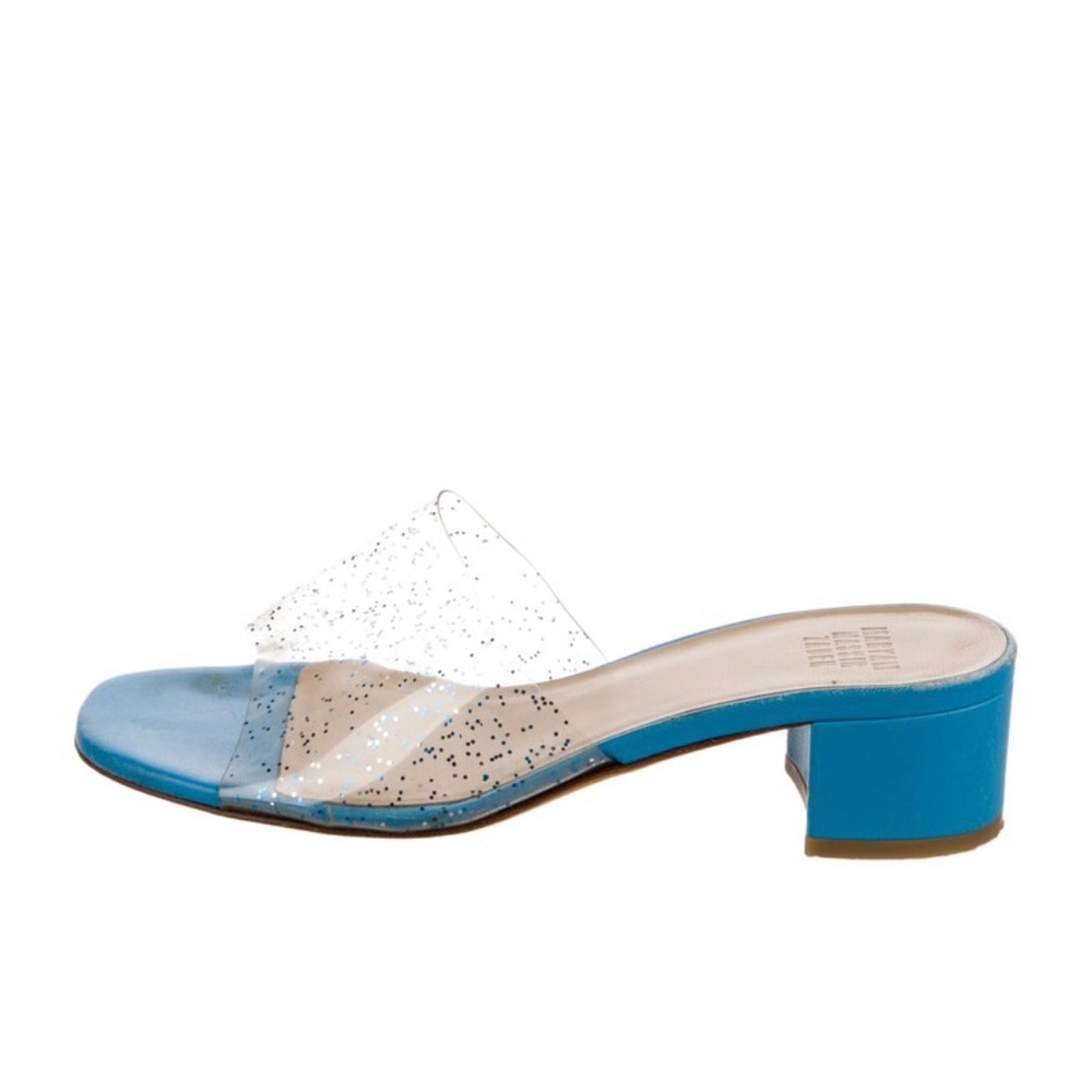 Maryam Nassir Zadeh Blue Block Heel Mules